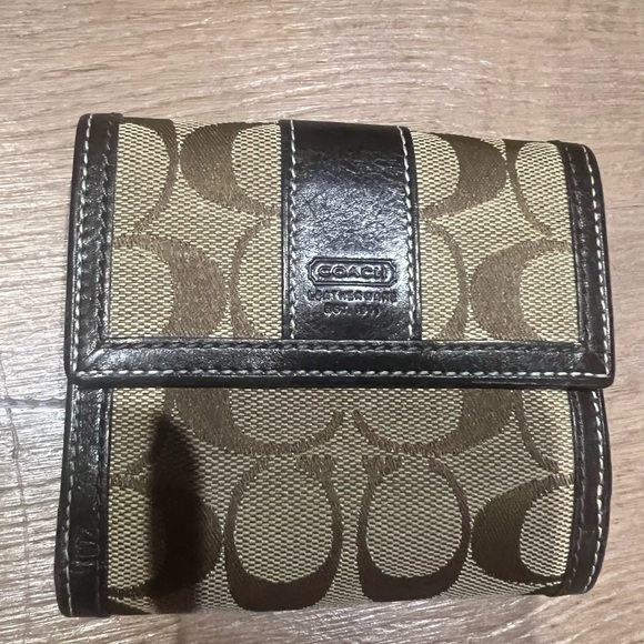 Coach Other - Coach Brown and Black Signature Wallet